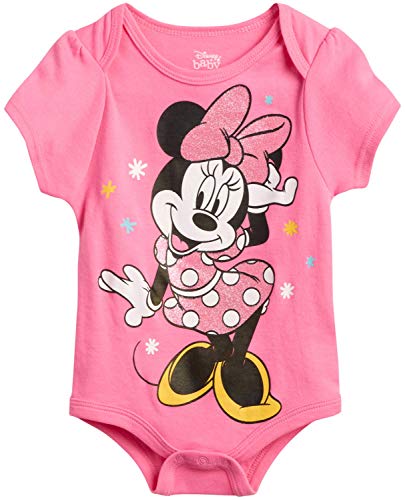 Disney Baby Girls 3 Piece Short Sleeve Bodysuits – Minnie, Ariel, Nemo, Pooh (Newborn/Infant), Size 3-6 Months, Minnie Summer