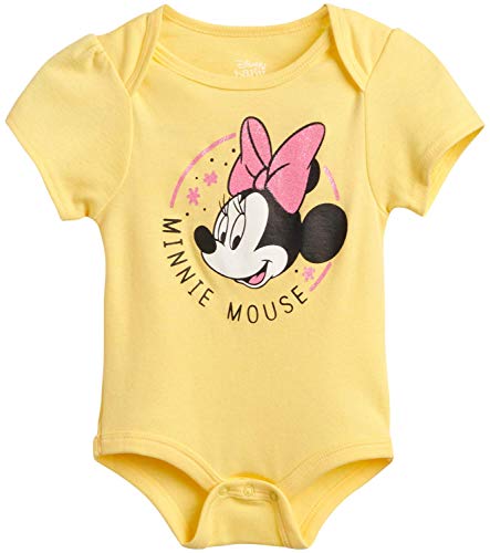 Disney Baby Girls 3 Piece Short Sleeve Bodysuits – Minnie, Ariel, Nemo, Pooh (Newborn/Infant), Size 3-6 Months, Minnie Summer