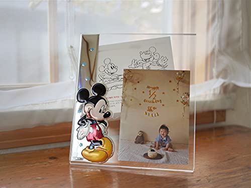 Disney Baby - Mickey Mouse - Marco de fotos decorativo - Ideal para habitaciones infantiles - Plata - Imagen de Mickey en 3D y en color