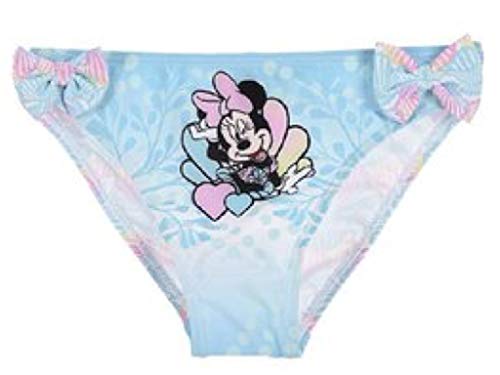 Disney - Disfraz de Minnie para bebé de 3 años a 8 años, original y oficial para la playa del verano 2020, color turquesa con lazos azul turquesa 128 cm