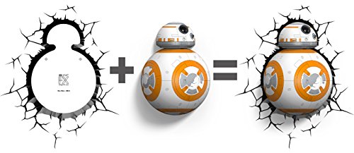 Disney Disney-RD-RS261015 Star Wars 3DLIGHTFX - Lámpara 3D SW BB-8, Multicolor, 25.4 x 12.2 x 32.8cm (Redstring Spain DC697766)