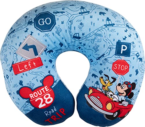 Disney Mickey Mouse Cojín de viaje para el cuello coche chico Azul