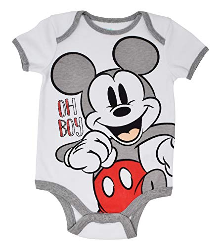 Disney Mickey Mouse Infant Baby Boys Bodysuit Hat Set 3-6 Months White