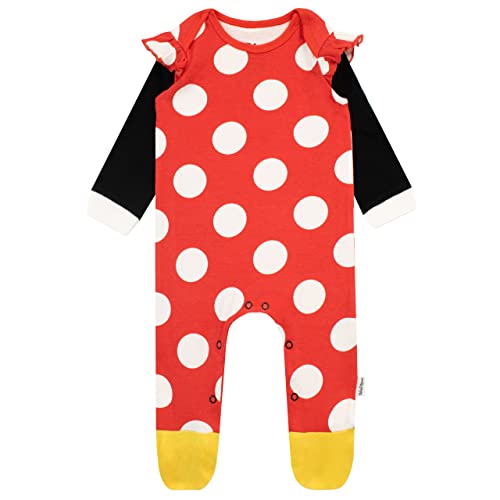 Disney Pijama Juego de Traje de Dormir y Diadema para Niñas Bebés Minnie Mouse Rojo 12-18 Meses