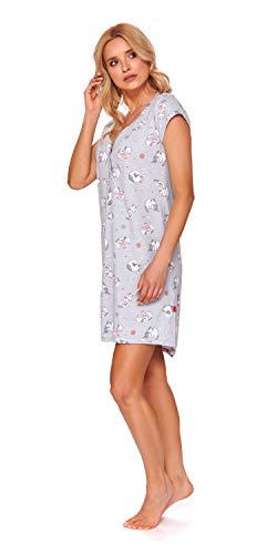 Doctor Nap - Camisón de maternidad para mujer, para hospital, para embarazo y maternidad, gris, L