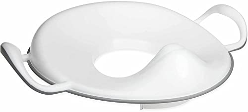 Dr. Talbot's Nuby - Asiento Inodoro Para Niños, Reductor De Wc Con Asas Y Con Proteccion Contra Salpicaduras - 10 Meses +, White