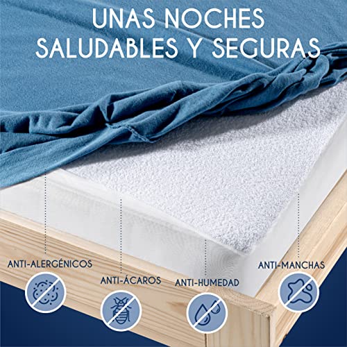 Dreamzie Funda Colchon - para el Colchón 105 x 190 cm Impermeable Protector Colchon Oeko-Tex® Hipoalergénico, Anti-Bacteriano, Anti-Acaros - Made in EU