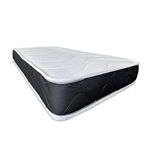 Duérmete Online Pack Colchón Viscoelástico de 60 x 120 cm + Bajera Protectora Tencel + Almohada Cuna Tacto Suave, Black, 60 x 120