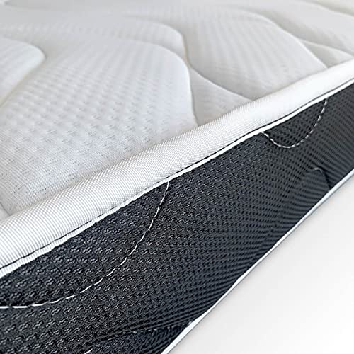 Duérmete Online Pack Colchón Viscoelástico de 60 x 120 cm + Bajera Protectora Tencel + Almohada Cuna Tacto Suave, Black, 60 x 120