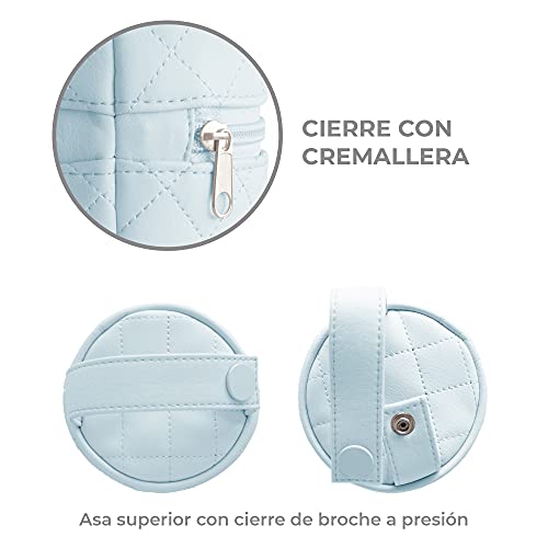 Duffi baby Termo porta biberon polipiel bebe. Bolsa termica portabiberon caliente y frio. Funda isotermica para biberones o termo portatil. Cremallera y asa. Limpieza facil. Coleccion Lux Azul.