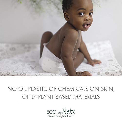 Eco by Naty Pañales, Tamaño 4+, 84 unidades, 9-20 kg, Pañal ecológico Premium hecho a base de fibras vegetales. 0% plásticos derivados del petróleo en contacto con la piel