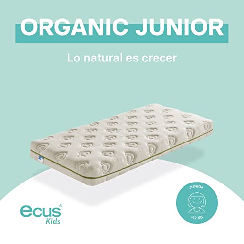 Ecus Kids I Colchón niño Organic Junior, Lo natural es crecer, 90x190, Beige