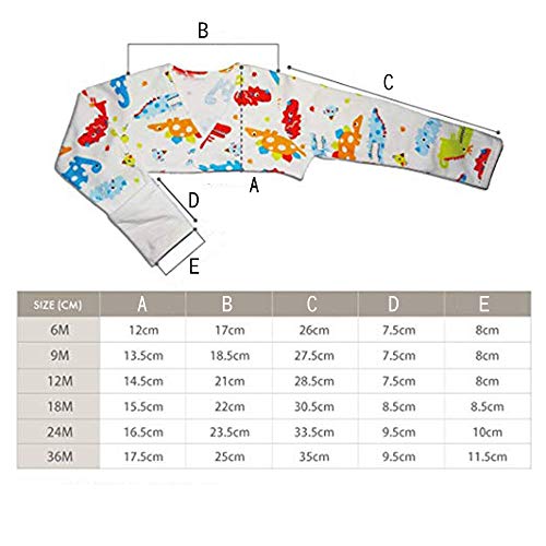 Edenswear Manguitos con infusión de zinc para niños con eczema, Dinosaurio, 18 Meses