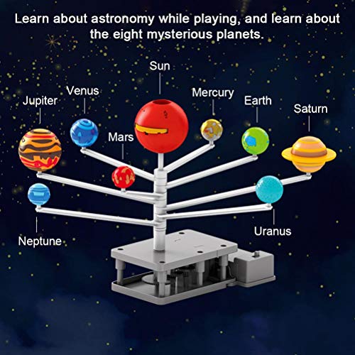 Eksesor Modelo De Sistema Solar para NiñOs, Sistema Solar Planetario MóVil, 8 Planetas Solares, Juguetes Educativos De Ciencia para NiñOs, Regalo De CumpleañOs