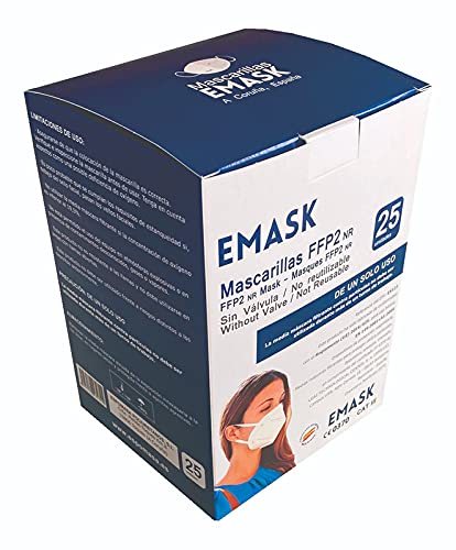 elalmacendelcolchon Macarilla FFP2 CE 0370, 25 uds. Pieza nasal Suave/ Ajustable - Color Burdeos