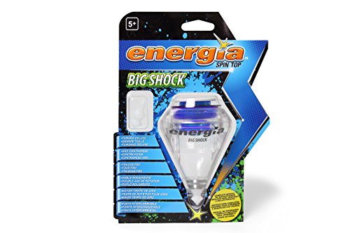 Energía - Big Shock Peonza eléctrica Deluxe con doble rodamiento y punta intercambiable, Color surtido, A partir de 5 años (89003)