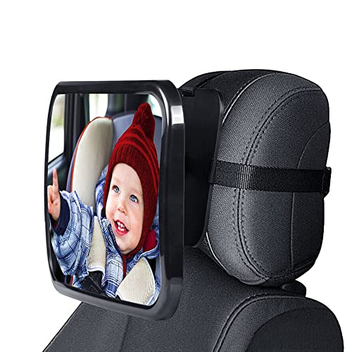 Espejo de Coche para Niños, MoreChioce Espejo Retrovisor Giratorio Ajustable de 360 ​​​​° para Niños Espejo de cCoche para Niños Espejo Retrovisor de Coche Irrompible, 245 mm x 175 mm