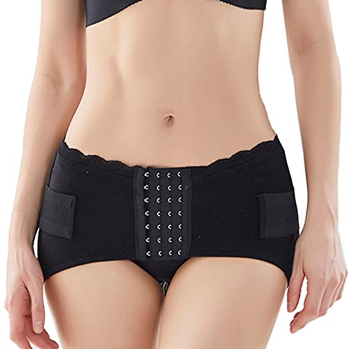 Faja Postparto Cesarea Cinturon Despues del Parto Reductora Mujer, Transpirable Elástico Recuperación Post-Parto Vientre/Cintura/Soporte Pélvico Cinturón Faja para la Mujer y Maternidad,Negro,Small