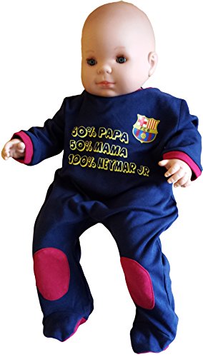 FC Barcelona - Pijama de bebé del Barça, Neymar Junior, colección oficial, azul, 12 meses