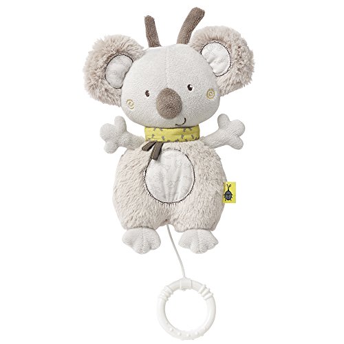 Fehn 064018 Caja de música, peluche de koala con mecanismo musical integrado con la melodía "Canción de cuna de Mozart", en la silla o en la cama, para bebés/niños pequeños a partir de 0 meses