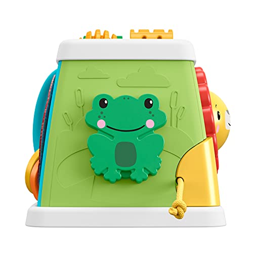 Fisher-Price Cubo de actividades con motivo de animales, juguete para bebés +6 meses (Mattel GYM44)