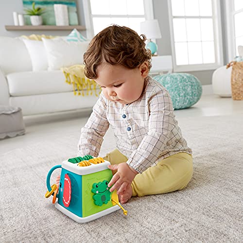 Fisher-Price Cubo de actividades con motivo de animales, juguete para bebés +6 meses (Mattel GYM44)