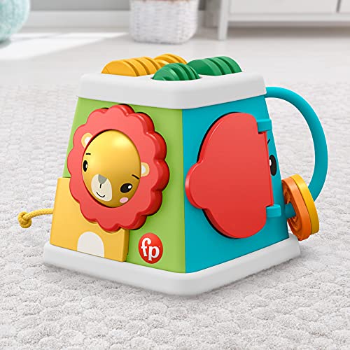 Fisher-Price Cubo de actividades con motivo de animales, juguete para bebés +6 meses (Mattel GYM44)