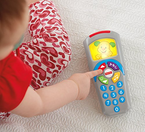 Fisher-Price - Mando a Distancia Perrito, Juguete Electrónico Bebé +6 Meses (Mattel DLD35) + Maracas Musicales, Juguete y sonajero para bebé +3 Meses (Mattel BLT33)