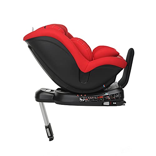 Foppapedretti Logik I - Size Isofix Asiento de coche giratorio de 360 ​​grados para niños con altura de 40 a 105 cm (hasta 18 kg), Rojo