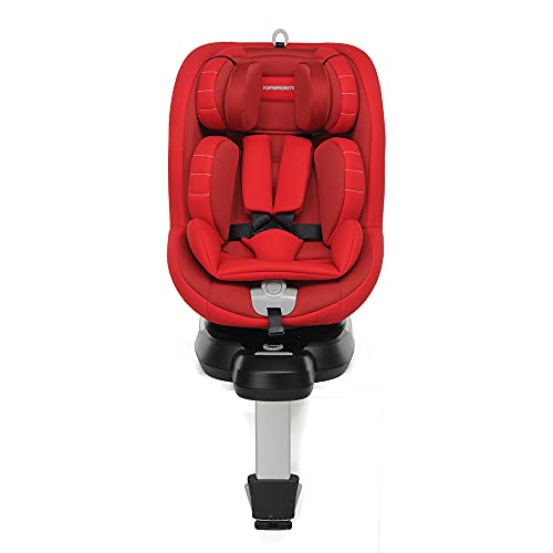 Foppapedretti Logik I - Size Isofix Asiento de coche giratorio de 360 ​​grados para niños con altura de 40 a 105 cm (hasta 18 kg), Rojo