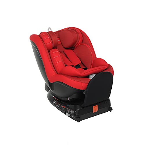 Foppapedretti Logik I - Size Isofix Asiento de coche giratorio de 360 ​​grados para niños con altura de 40 a 105 cm (hasta 18 kg), Rojo