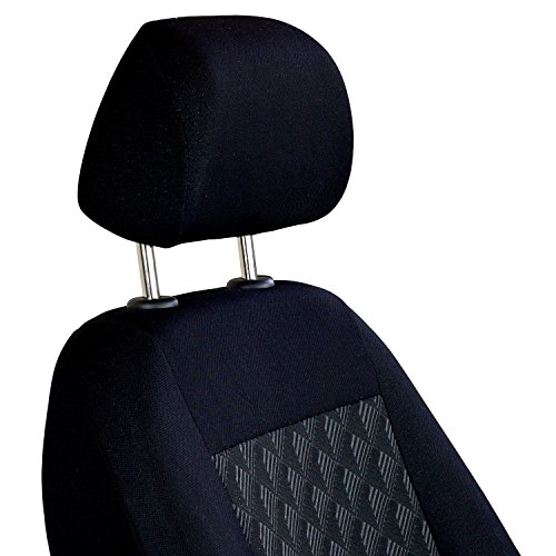 Ford Orion Fundas de asiento – 1 set – Producto Premium Negro Efecto 3d