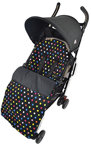 Forro polar saco/Cosy Toes Compatible con Buzz silla de paseo Quinny Moodd Mura Zapp Multi Color Dots