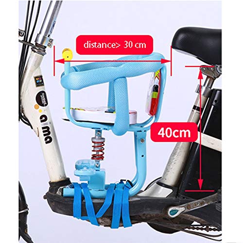 Frente a salvo del bebé del niño del asiento de soporte del pedal del asiento de la moto eléctrico del asiento del niño con Respaldo Pedales desmontable Apoyabrazos Seguridad Estable choque Asiento Ab