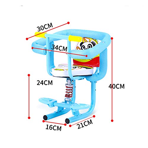 Frente a salvo del bebé del niño del asiento de soporte del pedal del asiento de la moto eléctrico del asiento del niño con Respaldo Pedales desmontable Apoyabrazos Seguridad Estable choque Asiento Ab