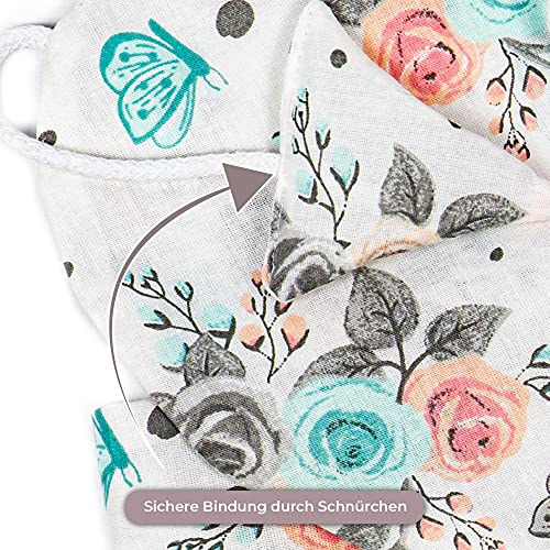 Funda de Almohada de Lactancia Totsy Baby 165 x 70 cm - Funda XXL para Almohada para Dormir de Lado Almohada de Embarazo algodón Rosas y Mariposas