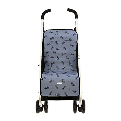 Funda de Verano Universal para Silla Paseo Ligera Rosy Fuentes-Colchoneta para Silla Ligera-Transpirable-Compatible con Maclaren, Bugaboo Bee, Cibex, etc. 0-azul empolvado