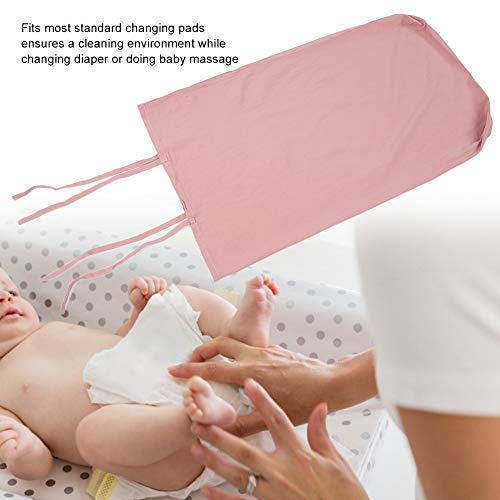 Funda para cambiador de bebé para niñas y niños, cubierta suave y transpirable para cambiador de bebé recién nacido para colchón para cambiar pañales(Rosado)