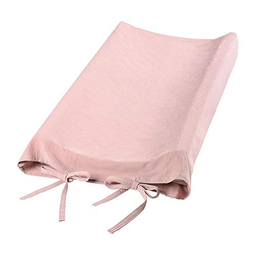 Funda para cambiador de bebé para niñas y niños, cubierta suave y transpirable para cambiador de bebé recién nacido para colchón para cambiar pañales(Rosado)