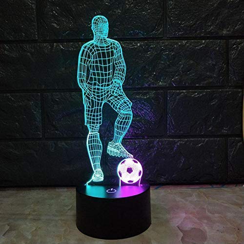 Fútbol Kick Off Led 3D Lámparas de Mesa de Noche Decoraciones Regalo para Luces de habitación de bebé Venta al por Mayor Lámpara de Escritorio de Regalo de San Valentín