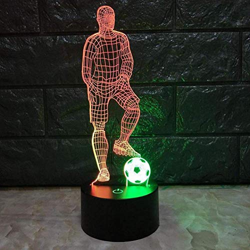 Fútbol Kick Off Led 3D Lámparas de Mesa de Noche Decoraciones Regalo para Luces de habitación de bebé Venta al por Mayor Lámpara de Escritorio de Regalo de San Valentín