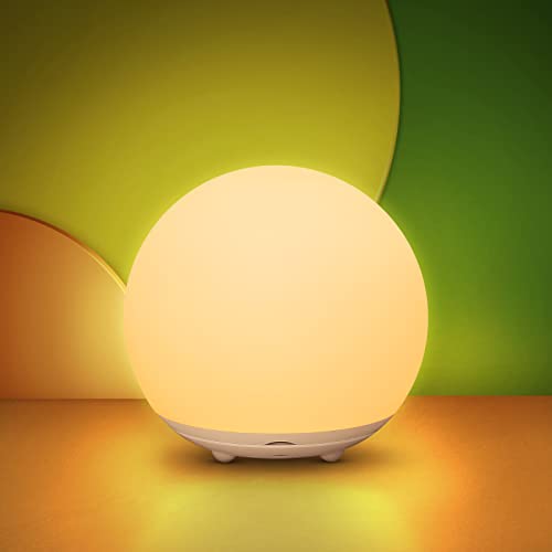 GEARLITE LED Luz Nocturna Infantil para Bebe, Luz Quitamiedos de Silicona Regulable al Tacto con Cambio de Color RGB, Lampara Nocturna Recargable por USB con Timer de 1H para Niños Niñas Regalo Deco