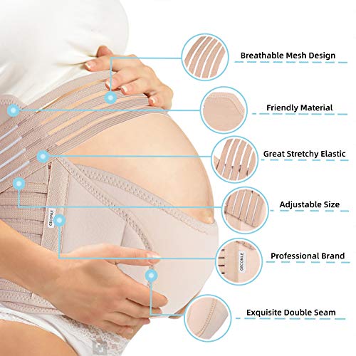 GECONLE Cinturón Embarazadas Faja Premamá Cinturón de Maternidad para Espalda, Pelvis, Caderas, Abdominals Premamá Banda