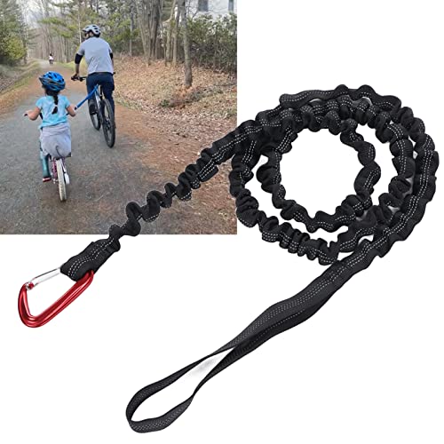 Gedourain Cuerda de Remolque para Bicicleta, Remolque Ligero Simple para Bicicleta, Práctico Y Práctico para Esquiar Y Andar en Bicicleta(Negro)