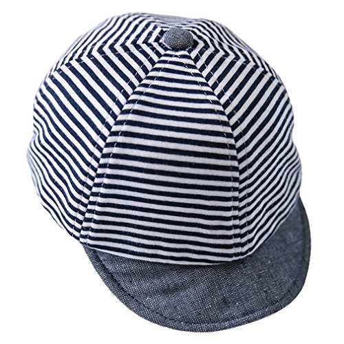 GEMVIE Gorro de Béisbol para Bebe Niño Verano Protector del Sol Gorra Niña Playa Rayas Clasicas Algodón Marino 2-4 años