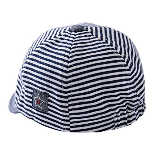 GEMVIE Gorro de Béisbol para Bebe Niño Verano Protector del Sol Gorra Niña Playa Rayas Clasicas Algodón Marino 2-4 años