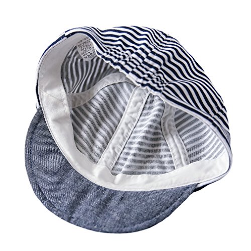 GEMVIE Gorro de Béisbol para Bebe Niño Verano Protector del Sol Gorra Niña Playa Rayas Clasicas Algodón Marino 2-4 años