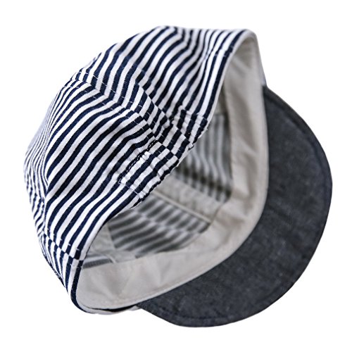 GEMVIE Gorro de Béisbol para Bebe Niño Verano Protector del Sol Gorra Niña Playa Rayas Clasicas Algodón Marino 2-4 años