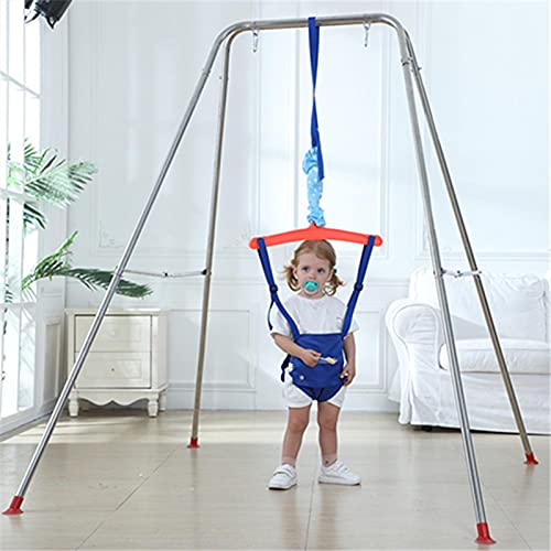 Gidenfly Jumper de columpio para puerta de bebé, jumper y entrenador de castillo hinchable con abrazadera para puerta, correa ajustable, hamaca para niños pequeños