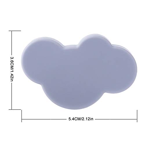 GODNECE Juego de 10 pomos para muebles y cajones infantiles, diseño de nube, color gris